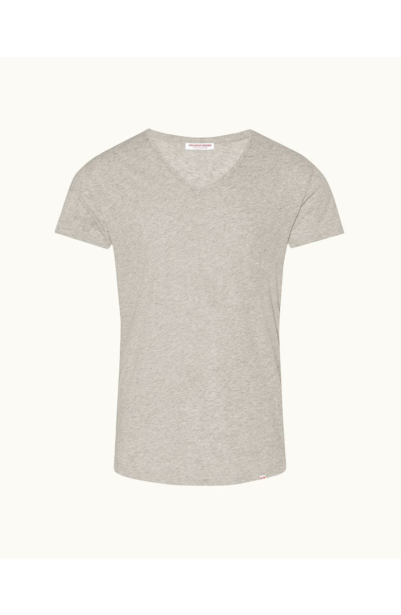 Orlebar Brown Ob V Tailored Fit V-neck T-Shirt, Main, color, Mid Grey Melange