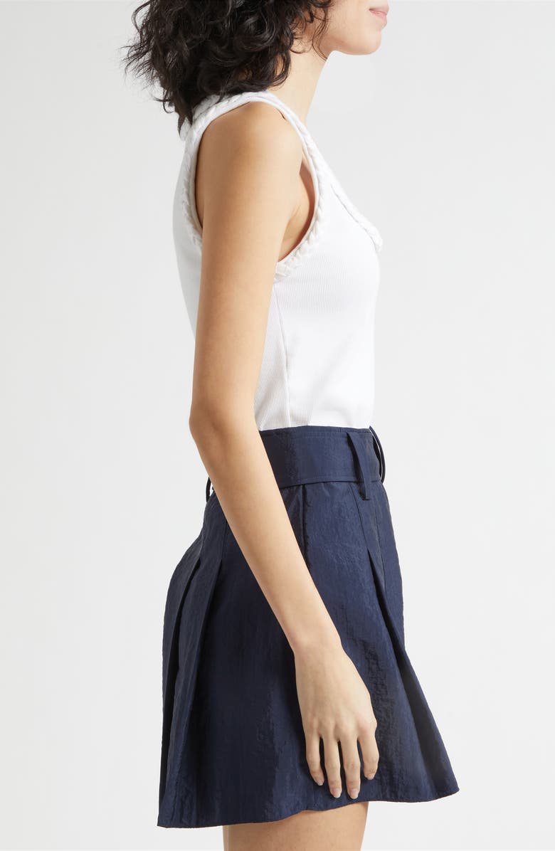 Cinq à Sept Braid Accent Tank, Alternate, color, White/ White
