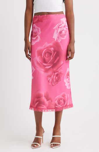 Bella Venice Roxy Rose Print Midi Skirt