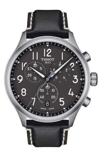 Tissot Chrono XL Chronograph Leather Strap Watch, 45mm
