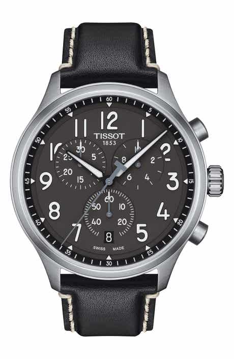 Tissot Chrono XL Chronograph Leather Strap Watch, 45mm