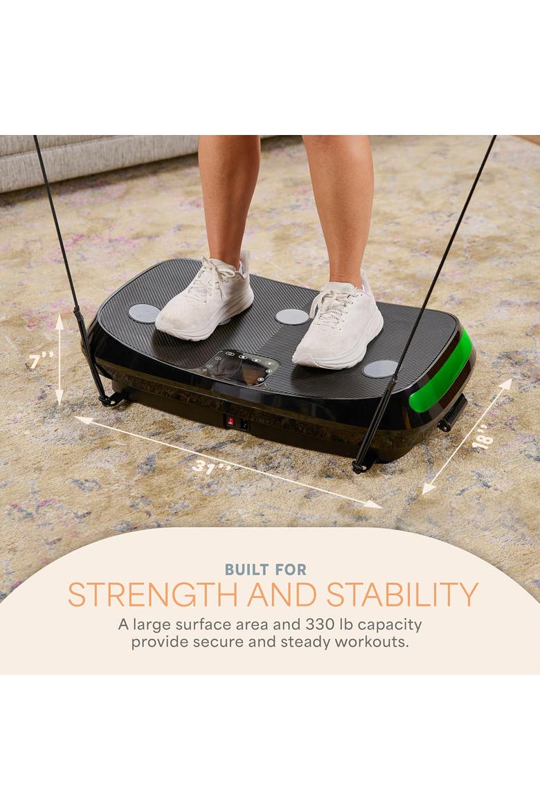 Rumblex 4D Vibration Plate Machine with Triple Motors for Fitness Weight Loss and Recovery, Alternate, color, Black
