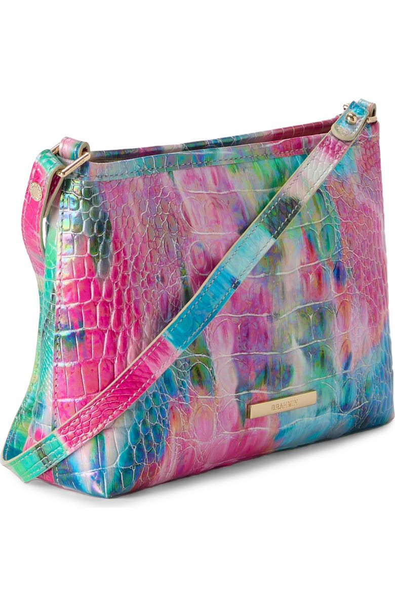 Brahmin Lorelei Croc Embossed Leather Shoulder Bag, Alternate, color,