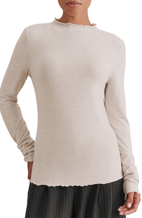 Long Sleeve Mock Neck Top