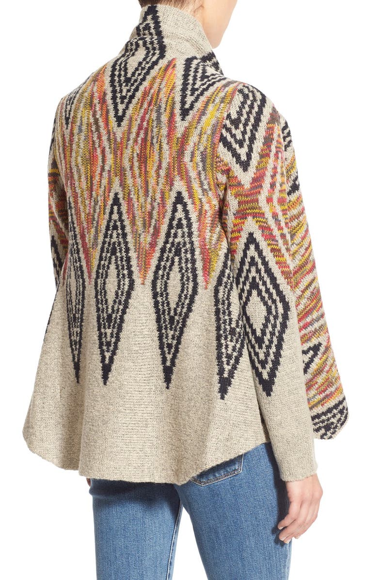 WOVEN HEART GIRLS Woven Heart Diamond Pattern Shawl Cardigan, Alternate, color,