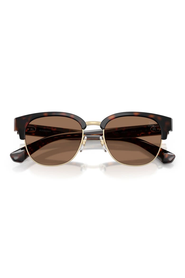 52mm Round Sunglasses, Alternate, color, DARK HAVANA / DARK BROWN