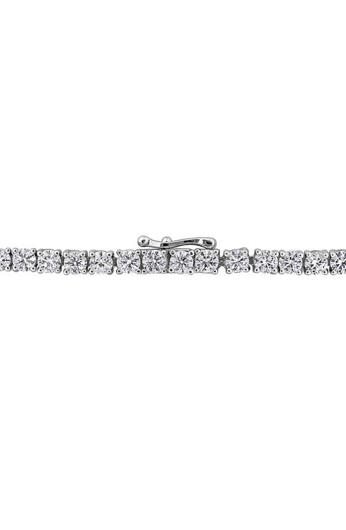 Delmar Lab Grown Ruby & Lab Grown White Sapphire Heart Station Bracelet In Red