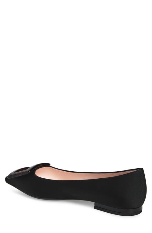 Roger Vivier Gommettine Pointed Toe Flat In Black