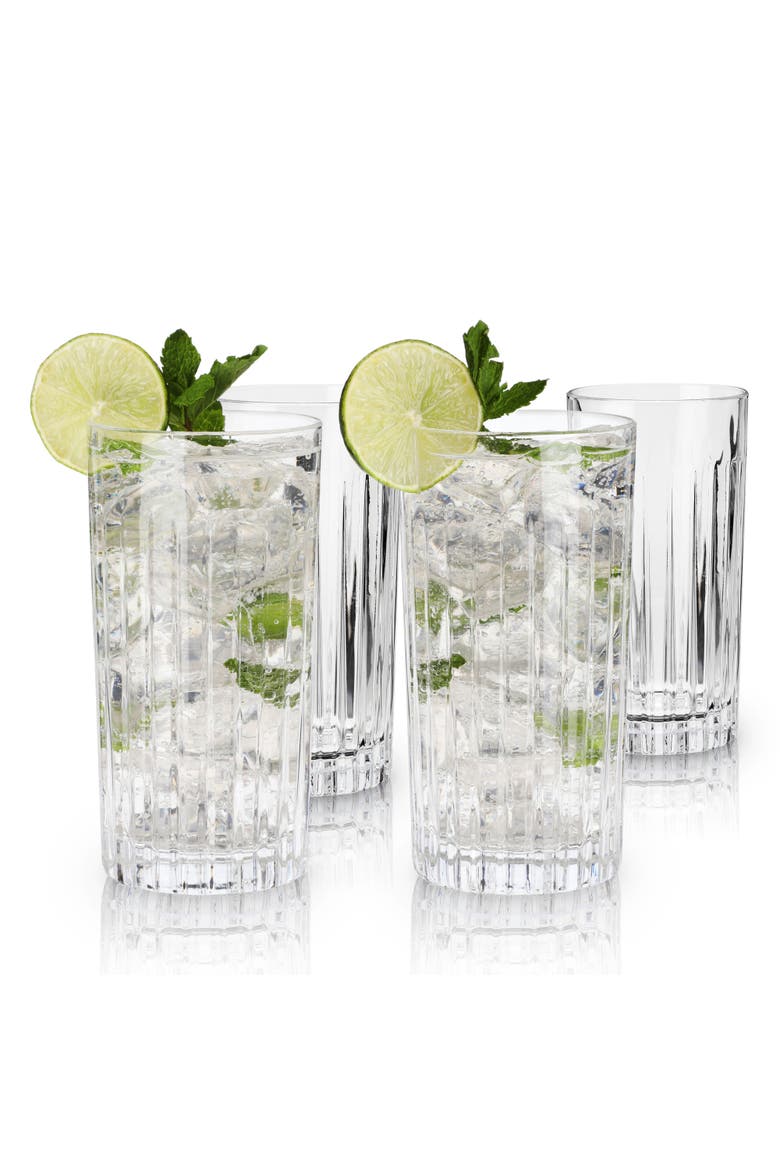Reserve Milo Crystal Highball Glasses Set of 4, Alternate, color, Clear