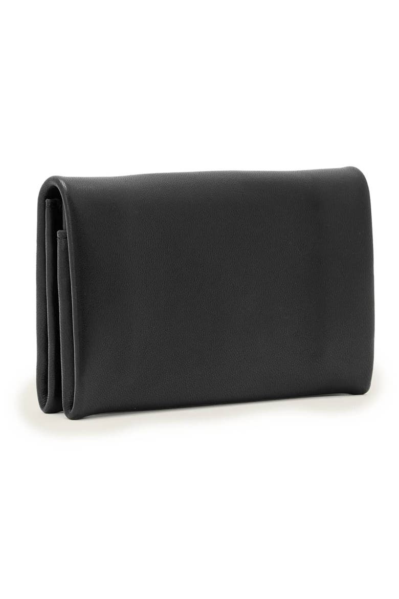 Harluna Leather Bifold Wallet, Alternate, color, BLACK/ SILVER