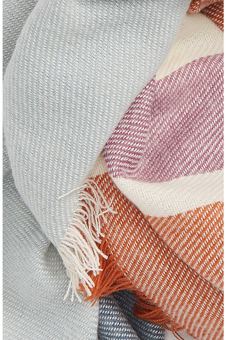 Stripe Blanket Scarf, Alternate, color, FORGOTTEN SEA MULTI