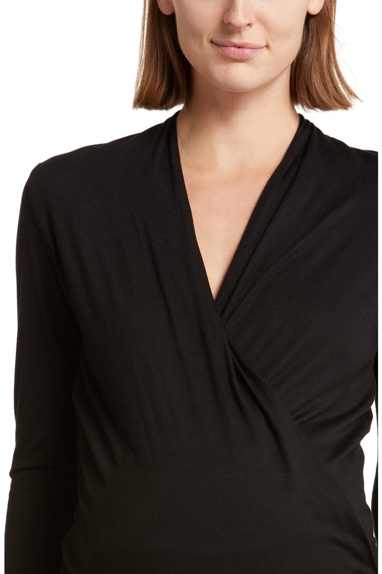 Pure Maternity/Nursing Top, Alternate, color, BLACK