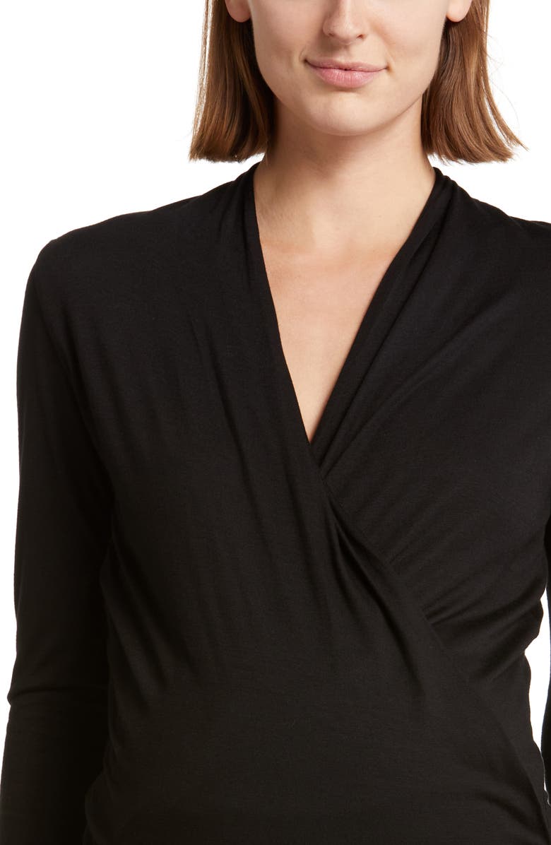 Accouchée Surplice V-Neck Maternity/Nursing Top, Alternate, color, 