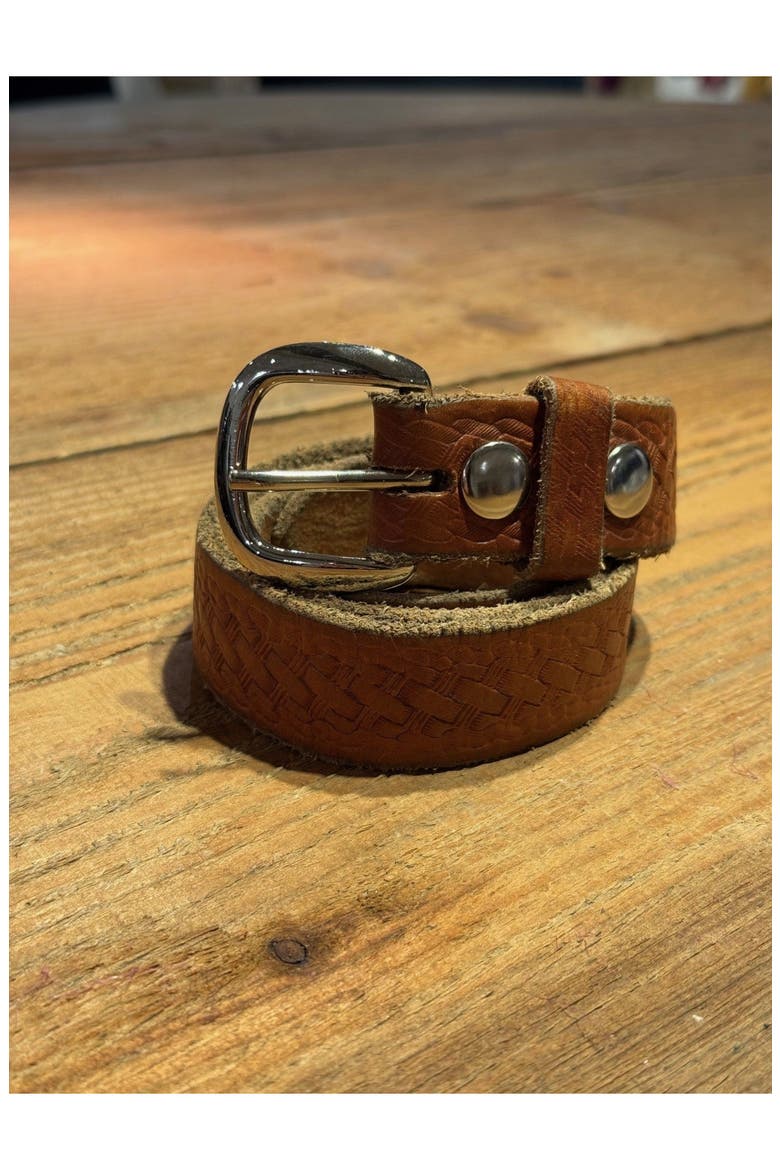 Wvintagebelt Vintage Leather Belt, Main, color, Brown