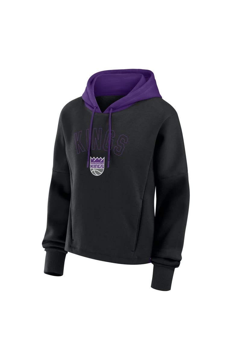 FANATICS Women's Fanatics  Black Sacramento Kings Post Up Boxy Pullover Hoodie, Alternate, color, Black