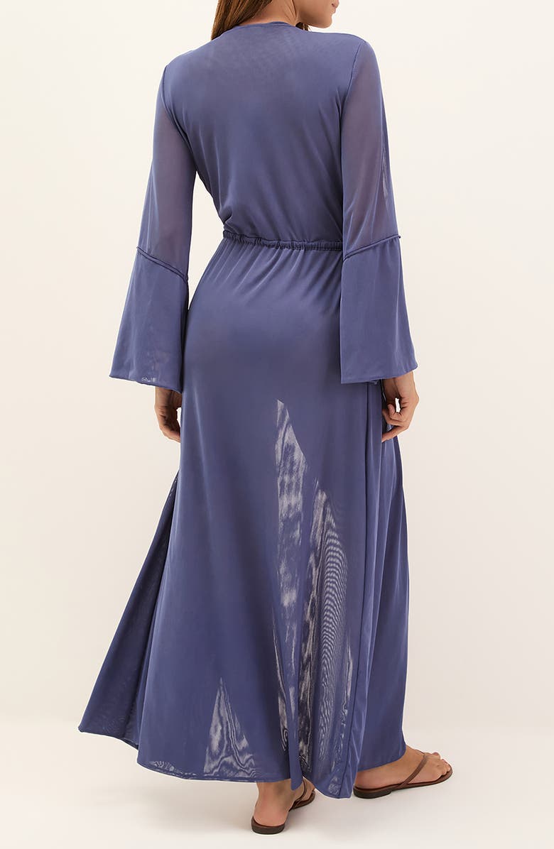ViX Paula Hermanny Lysa Long Sleeve Cover-Up, Alternate, color, Blue