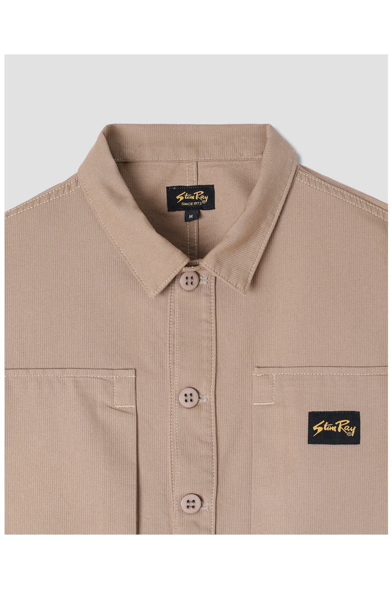 Popover Cotton Painter Shirt, Alternate, color, KHAKI BEDFORD