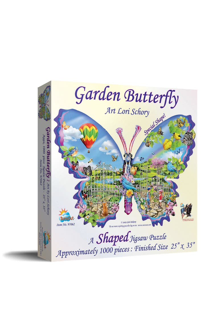 Garden Butterfly 1000 piece Jigsaw Puzzle for Adults Special Shape, Main, color, Multicolor