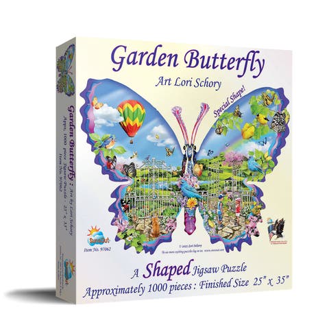 Garden Butterfly 1000 piece Jigsaw Puzzle for Adults Special Shape