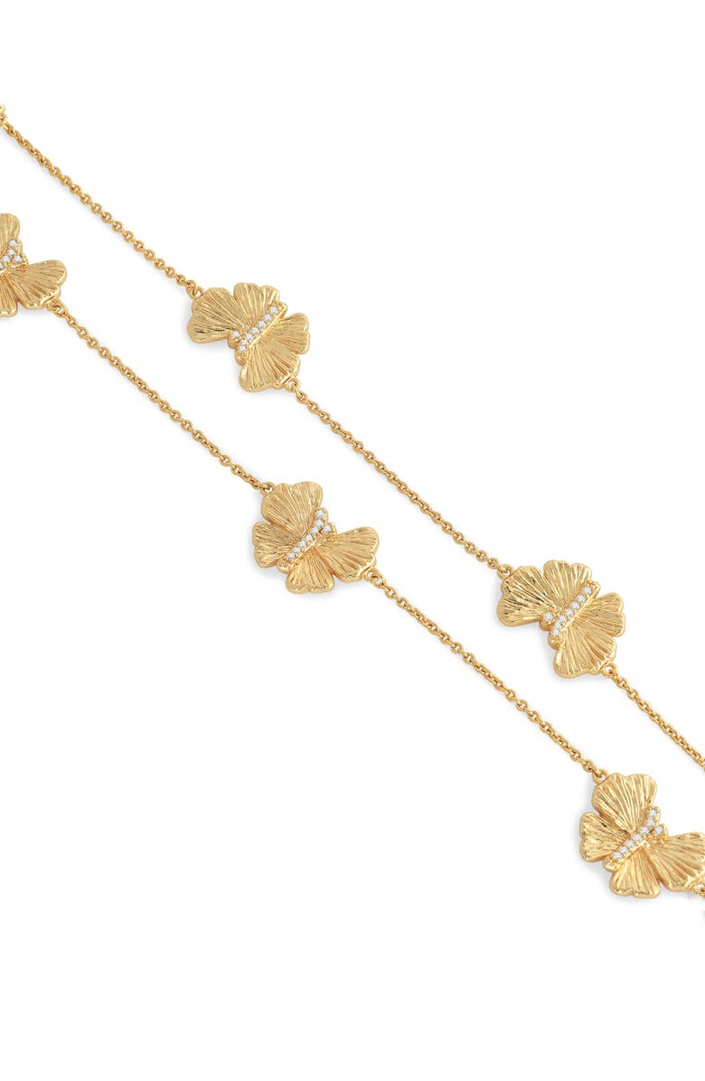 Anabel Aram Jewelry Butterfly Station Necklace, Alternate, color, Gold