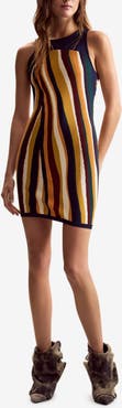 Desigual Sleeveless Stripe Knit Minidress