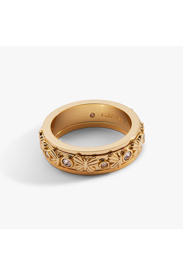 Butterfly fidget ring, Alternate, color, Gold