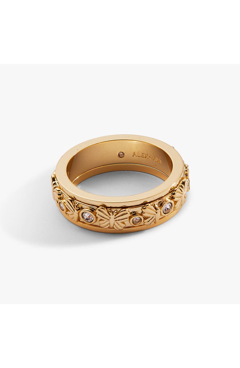 Alex and Ani Butterfly fidget ring, Alternate, color, Gold