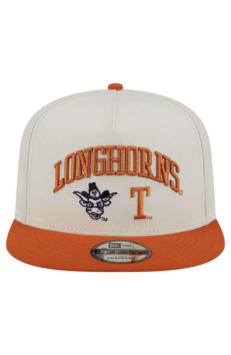New Era Men's New Era White Texas Longhorns Collegiate 9FIFTY A-Frame Snapback Hat, Alternate, color,