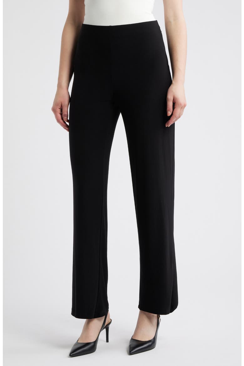 Wide Leg Knit Pull-On Pants, Main, color, ANNE BLACK