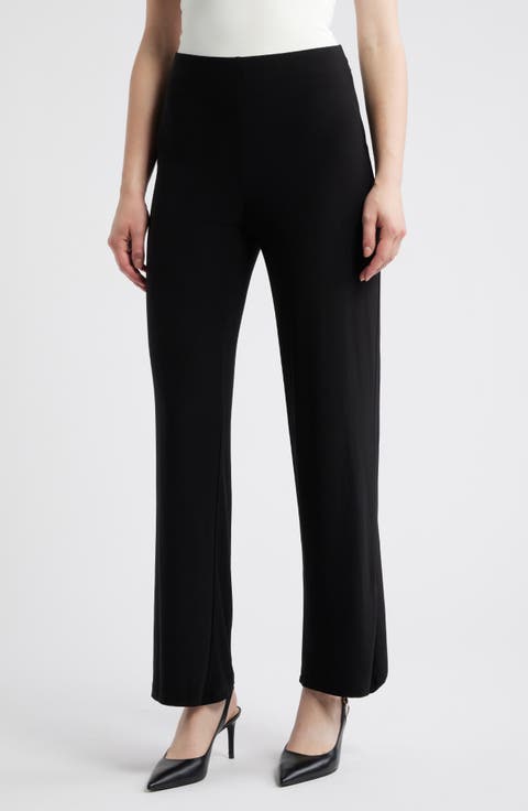 AK ANNE KLEIN Wide Leg Knit Pull-On Pants (Regular & Petite)
