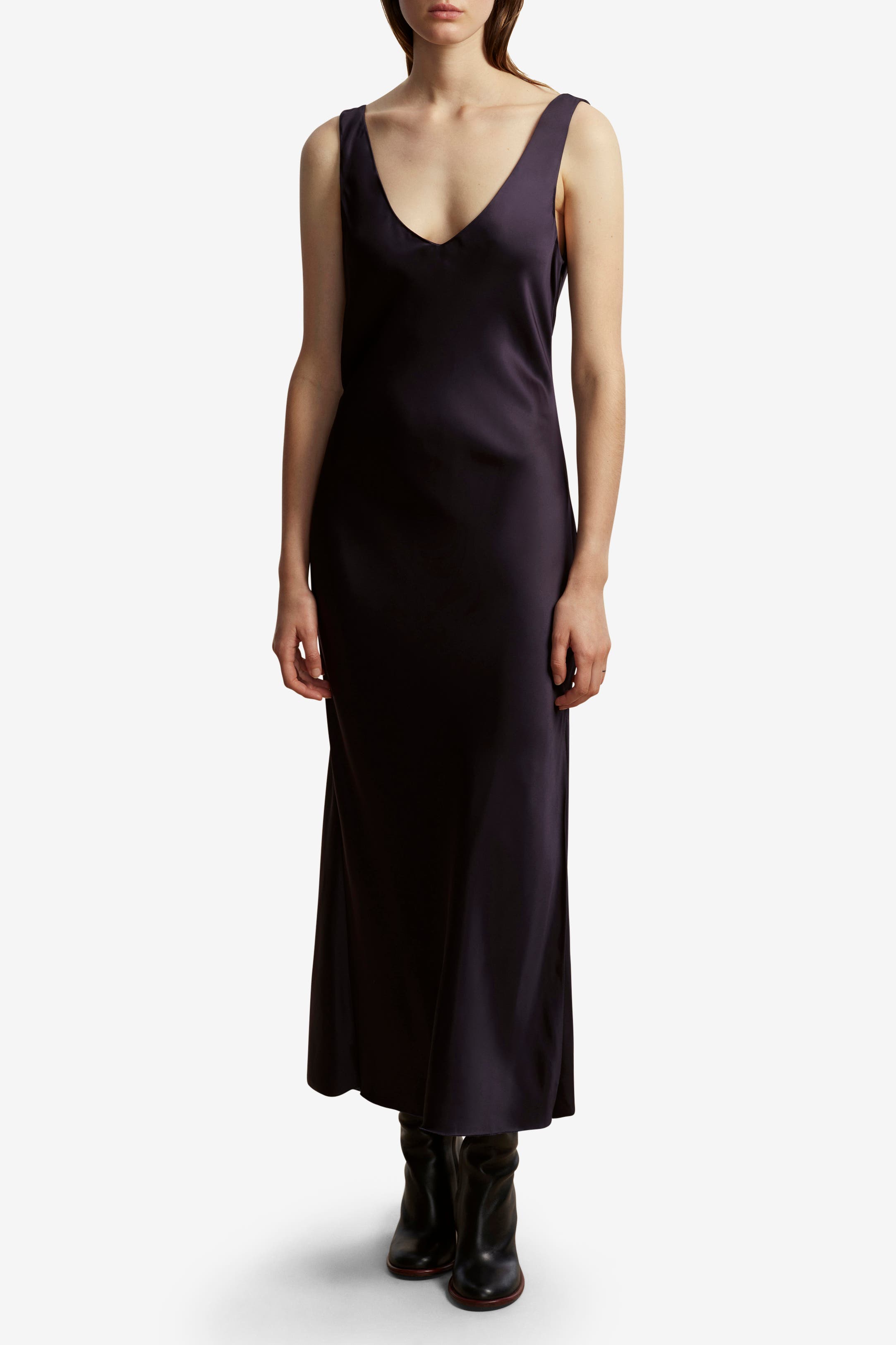 Cowl Back Satin Slipdress - image 3