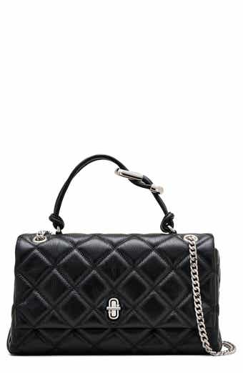 The Dual Chain Diamond Quilted Convertible Leather Shoulder Bag
