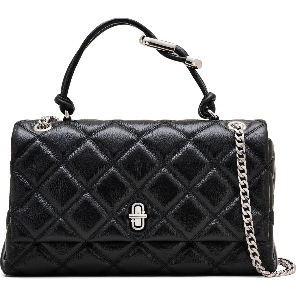 Marc Jacobs Medium The Quilted Dual Convertible Shoulder Bag In Black