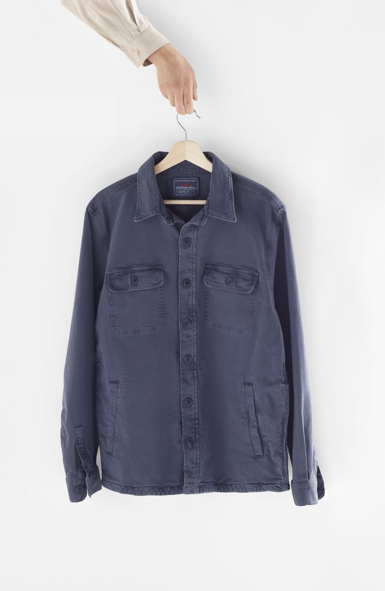 Faherty Cotton Shirt Jacket, Main, color, 