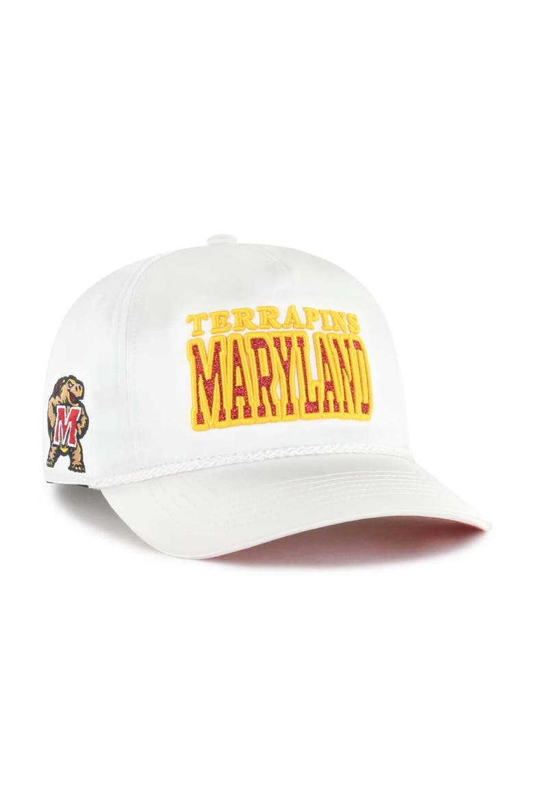 Women's '47 White Maryland Terrapins Outspoken Hitch Adjustable Hat, Main, color, White