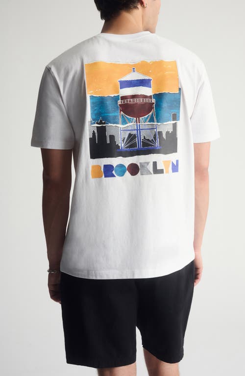 Brooklyn Industries Water Tower Graphic T-shirt In White