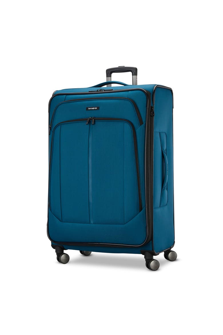 Ascella 4 Softside Expandable 29" Large Checked Spinner Luggage, Main, color, Cerulean Blue