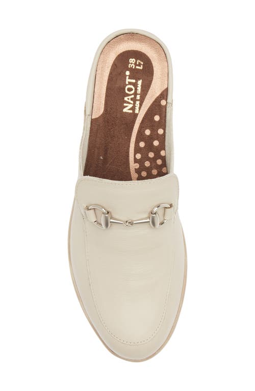 Naot Halny Mule In Soft Ivory Leather