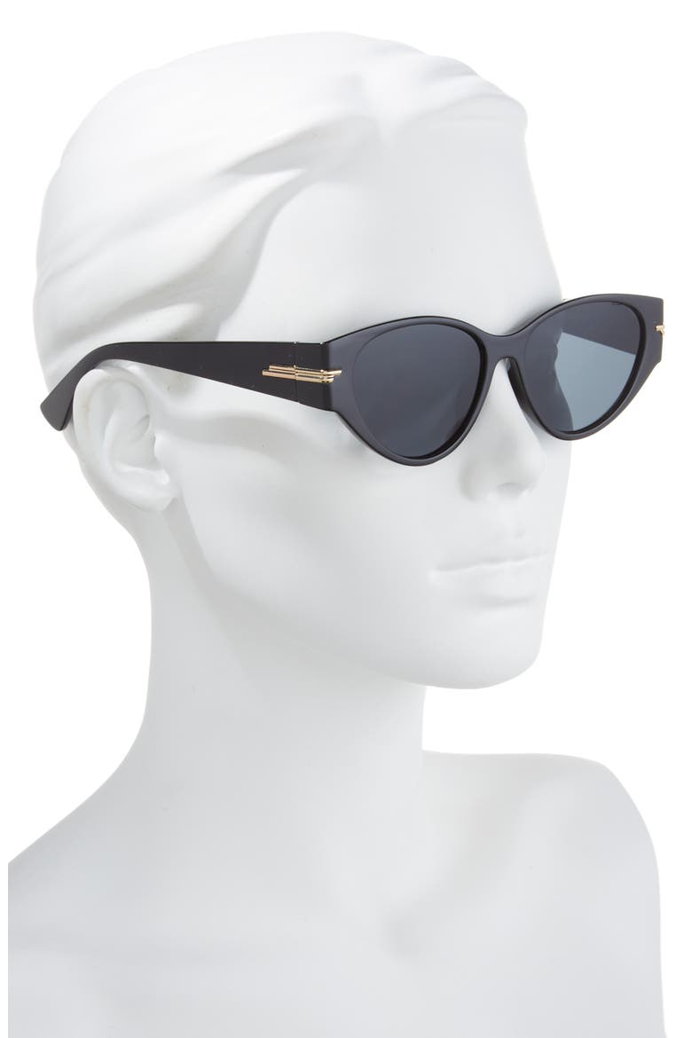 Retro Cat Eye Sunglasses, Alternate, color, BLACK