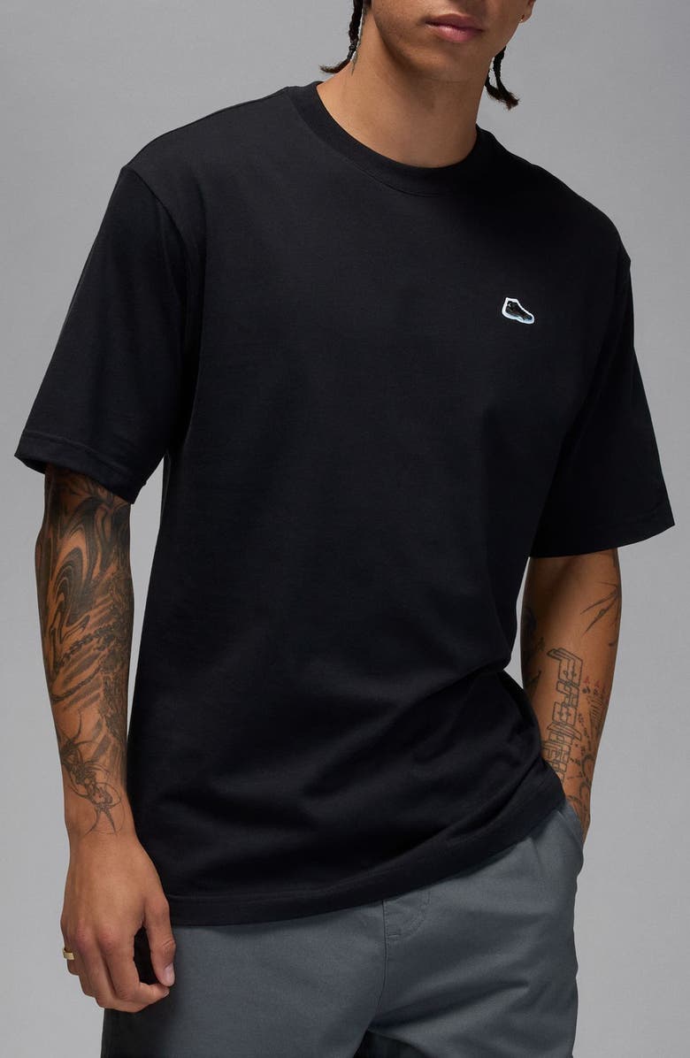 Jordan Air Jordan 11 'Gamma' Embroidered T-Shirt, Main, color, Black