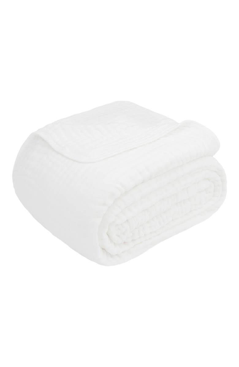 Comfy Cubs Adult Muslin Blanket, Main, color, White