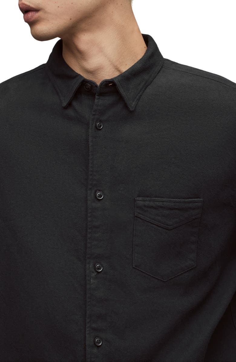 AllSaints Arden Cotton Button-Up Shirt, Alternate, color,