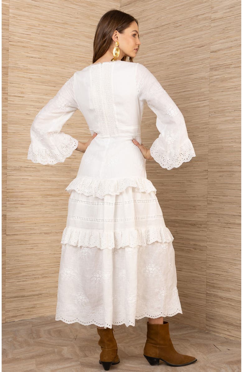 Hale Bob Bronte Linen Dress, Alternate, color, Ivory