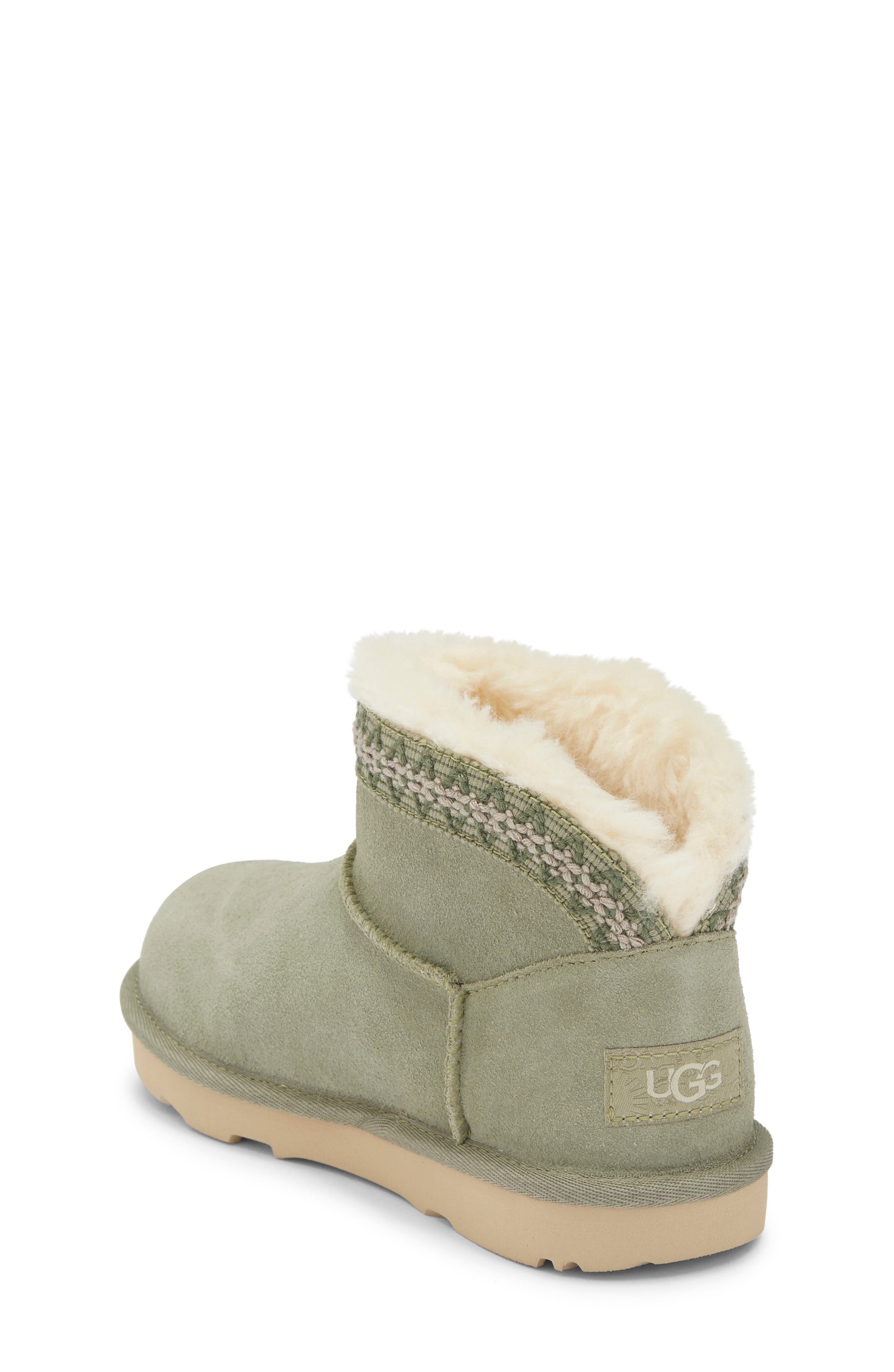 Kids' Classic Ultra Mini Tasly Genuine Shearling Boot, Alternate, color, SHADED CLOVER