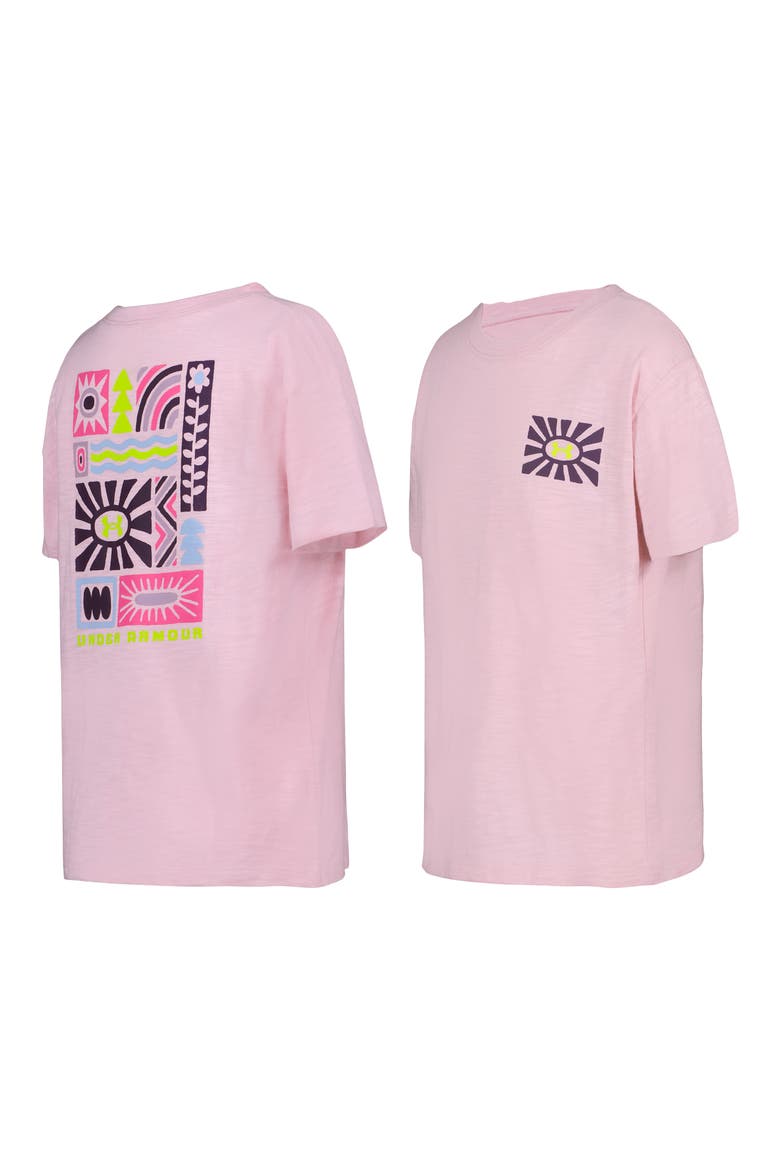 Kids' Outdoor Geo Graphic T-Shirt, Alternate, color, PRIME PINK