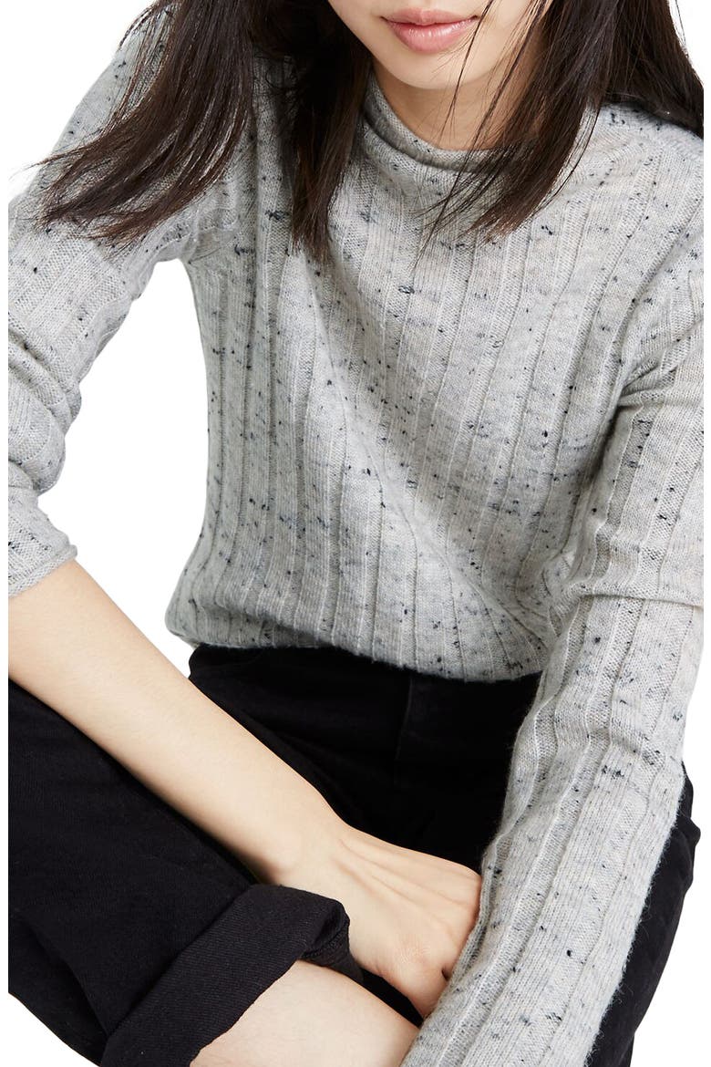 Donegal Evercrest Coziest Yarn Turtleneck Sweater, Main, color, DONEGAL SMOKE