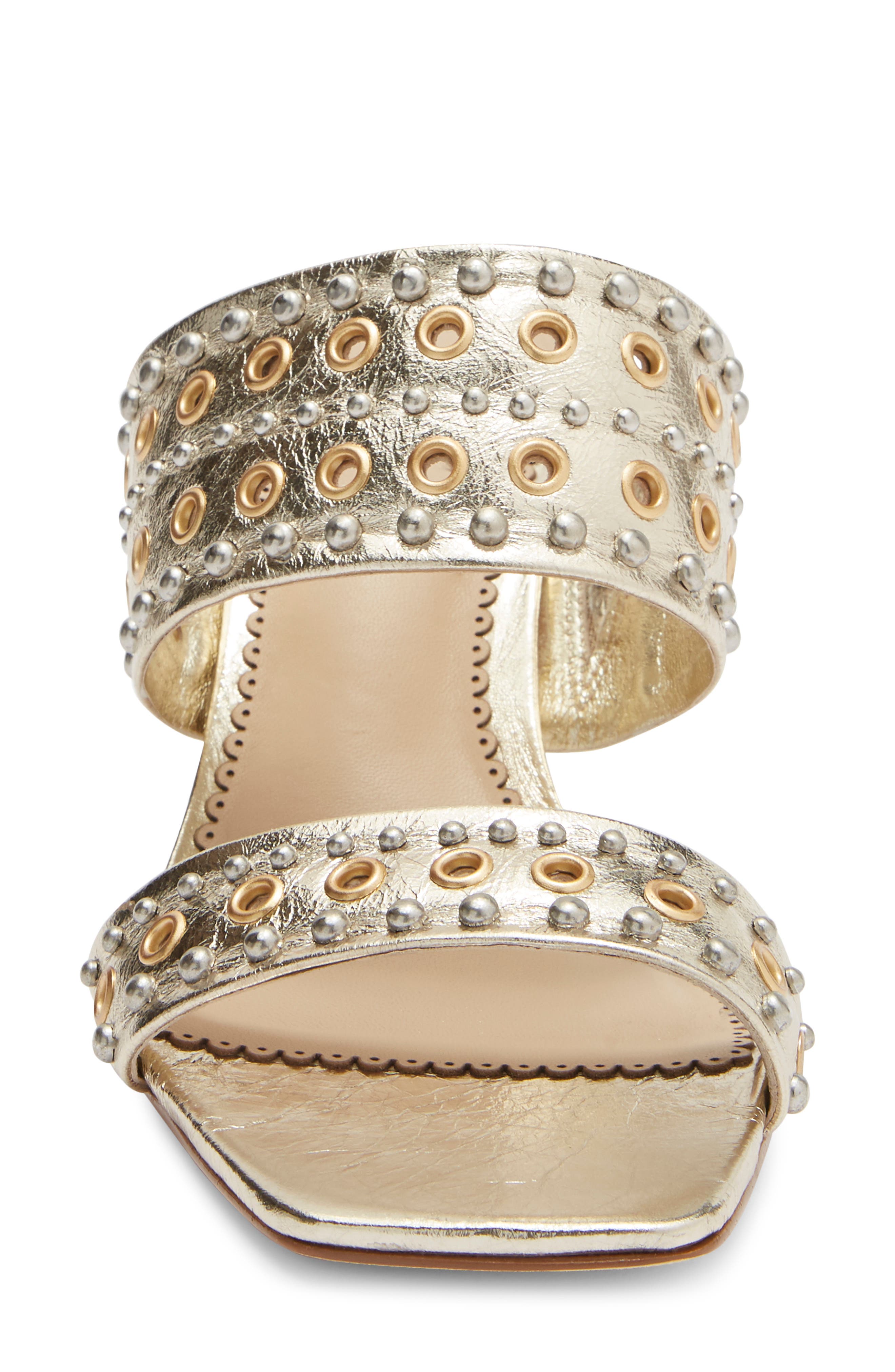 Sutton Mixed Hardware Leather Sandal, Alternate, color, LIGHT GOLD