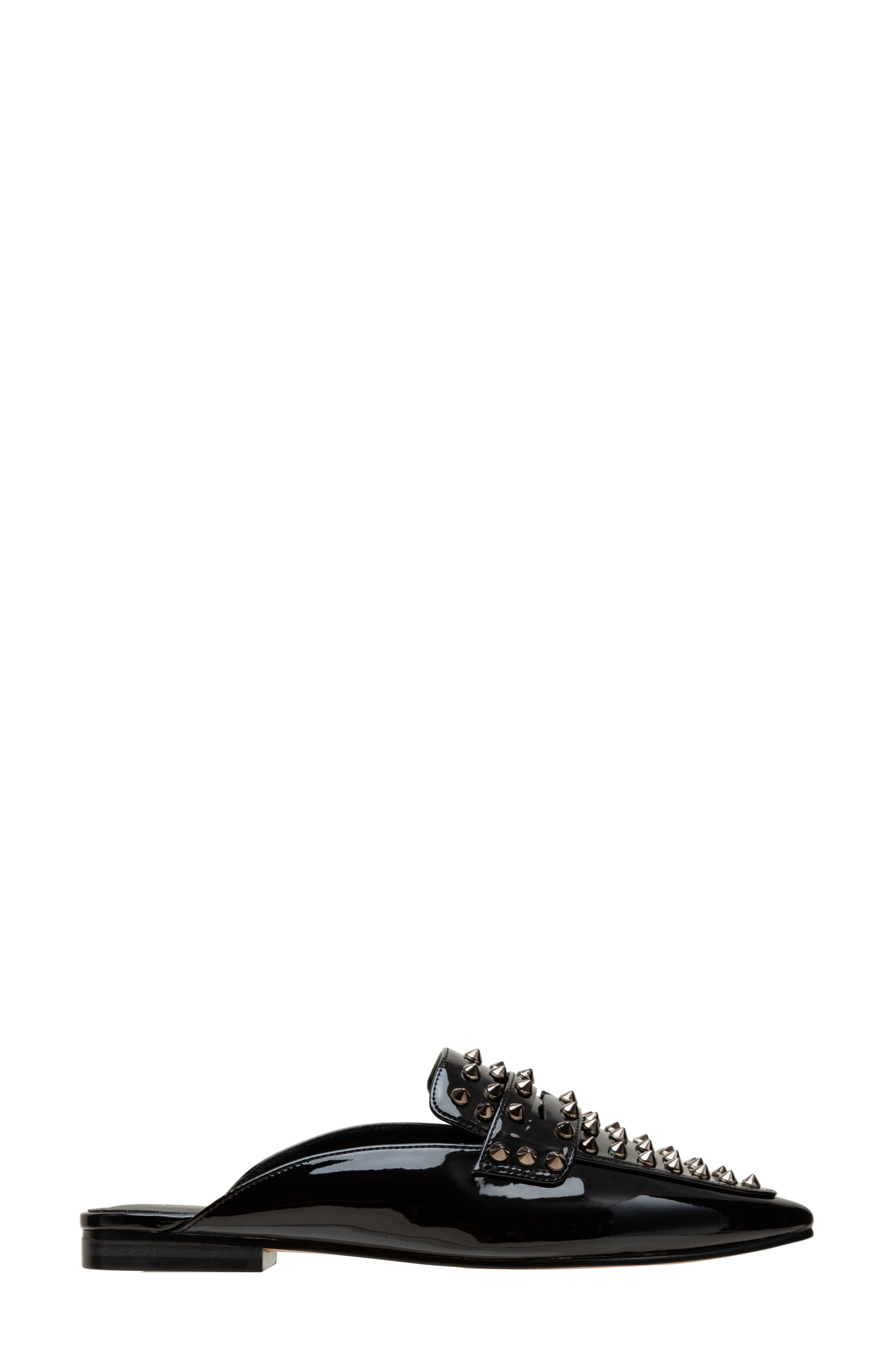 Lisa Vicky Mojo Studded Pointed Toe Mule, Alternate, color, Black Patent