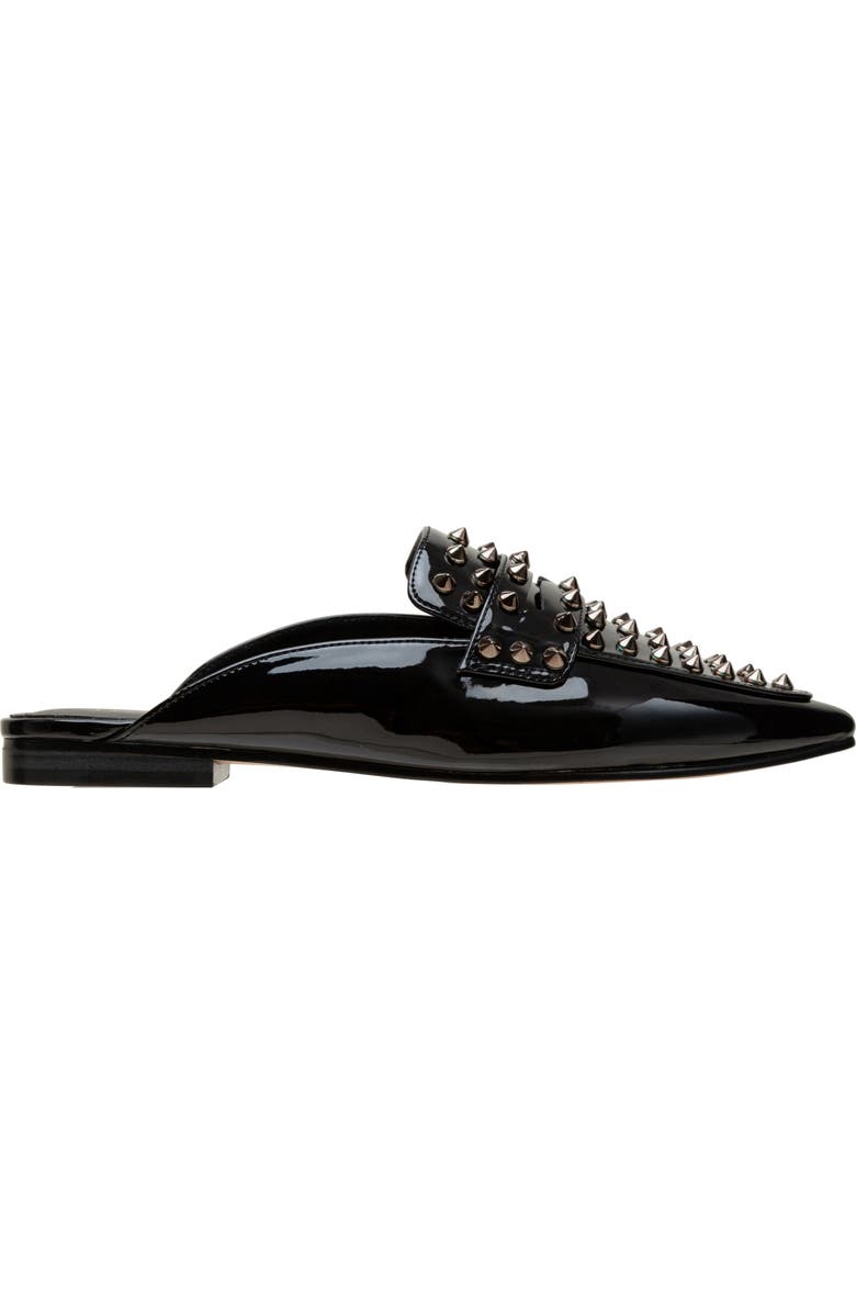 Lisa Vicky Mojo Studded Pointed Toe Mule, Alternate, color, Black Patent