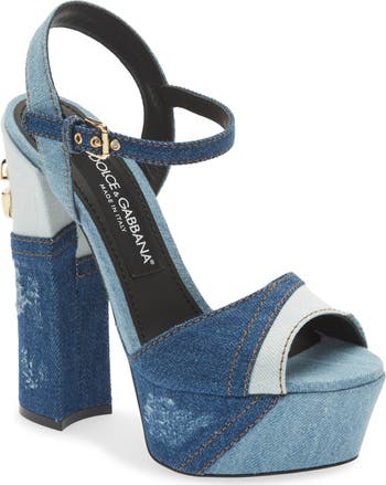 【関税送料込】DOLCE&GABBANA Keira Patchwork Platform Sandal Dolce&Gabbana Keira Patchwork Platform Sandal (Women
